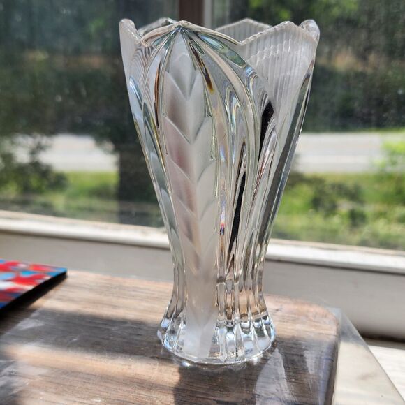 Novelette Precious Lead Crystal Vase With Over 24% PbO Beyer Made In W. Germany - Picture 2 of 12